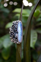 Moonlit Garden Elegance – Moonstone Ring, AR-7693