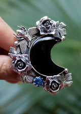 Black Onyx Moonlit Garden Ring, AR- 7249