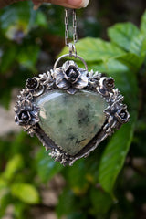 Enchanted Forest Heart – Botanical Pendant, AP-7703