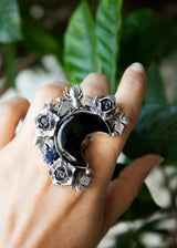 Black Onyx Moonlit Garden Ring, AR- 7249