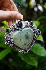 Enchanted Forest Heart – Botanical Pendant, AP-7703