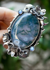 Forest Guardian Moss Agate Ring AR- 7258