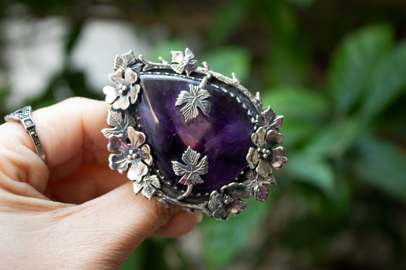 Amethyst Sterling Silver Ring,  AR-7247