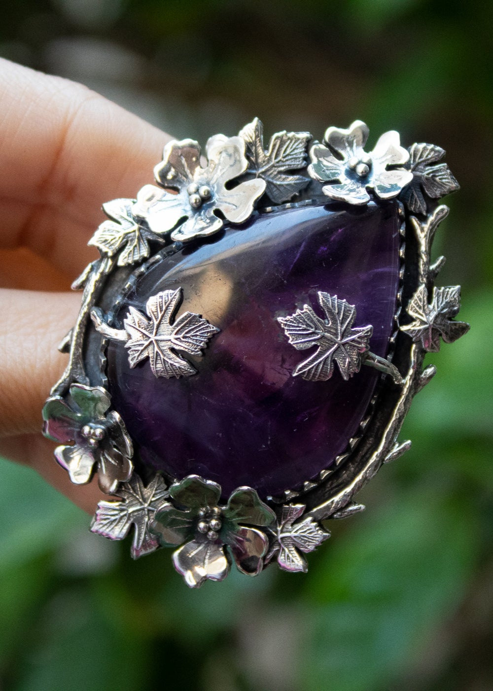 Amethyst Sterling Silver Ring,  AR-7247