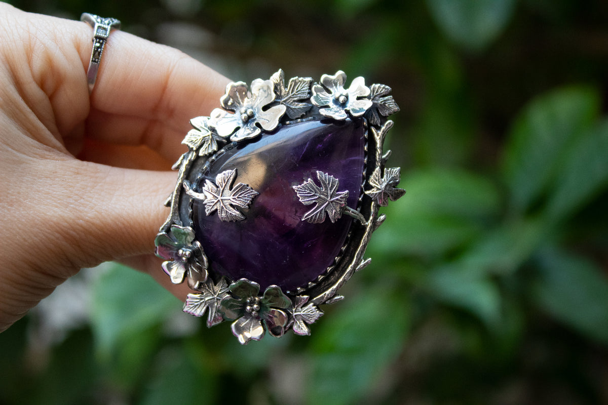 Amethyst Sterling Silver Ring,  AR-7247