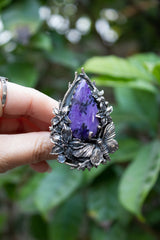 Twilight Meadow Butterfly – Charoite Ring, AR-7702