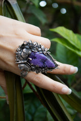 Twilight Meadow Butterfly – Charoite Ring, AR-7702