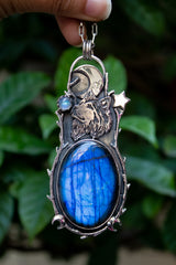 Blue Flash Labradorite Pendant, AP-7241