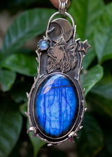 Blue Flash Labradorite Pendant, AP-7241