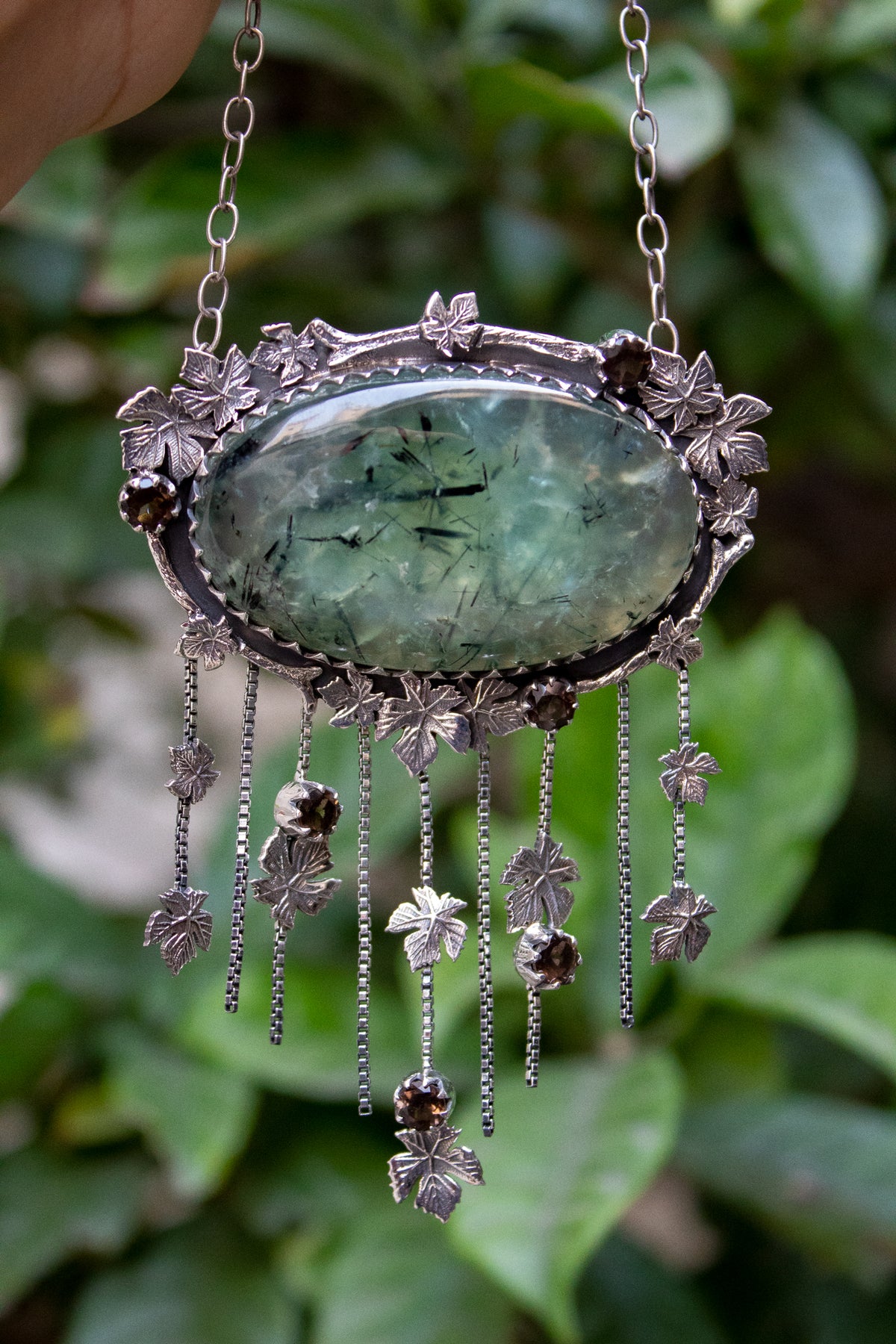 Autumn Whispers: Prehnite Necklace, AP-7256