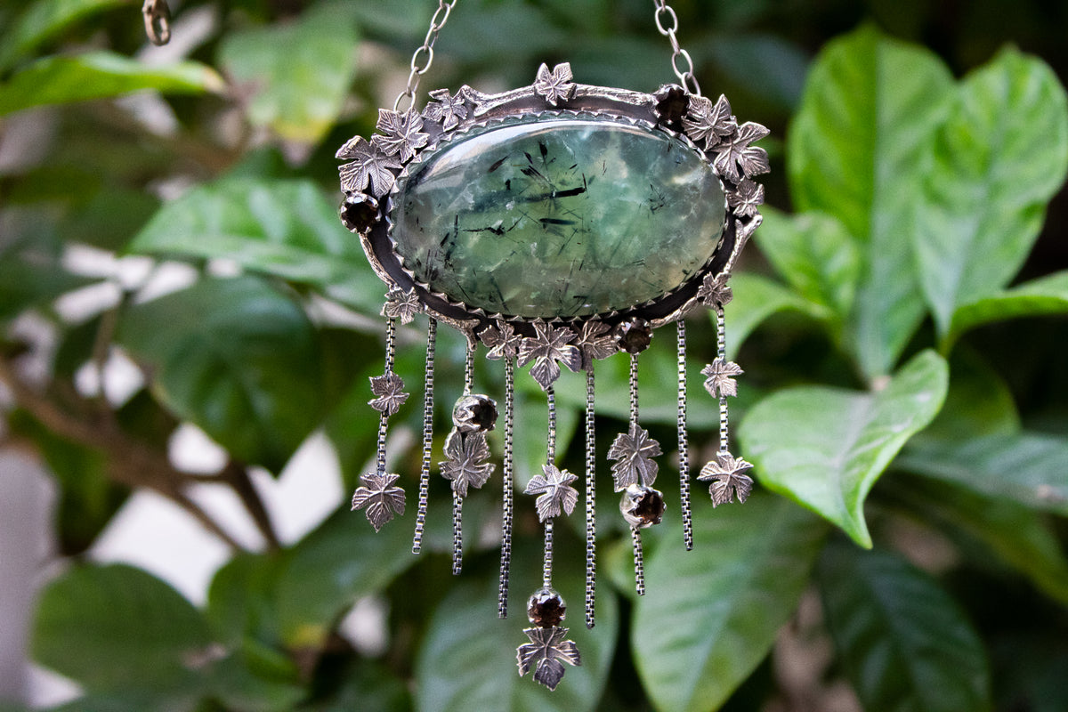 Autumn Whispers: Prehnite Necklace, AP-7256