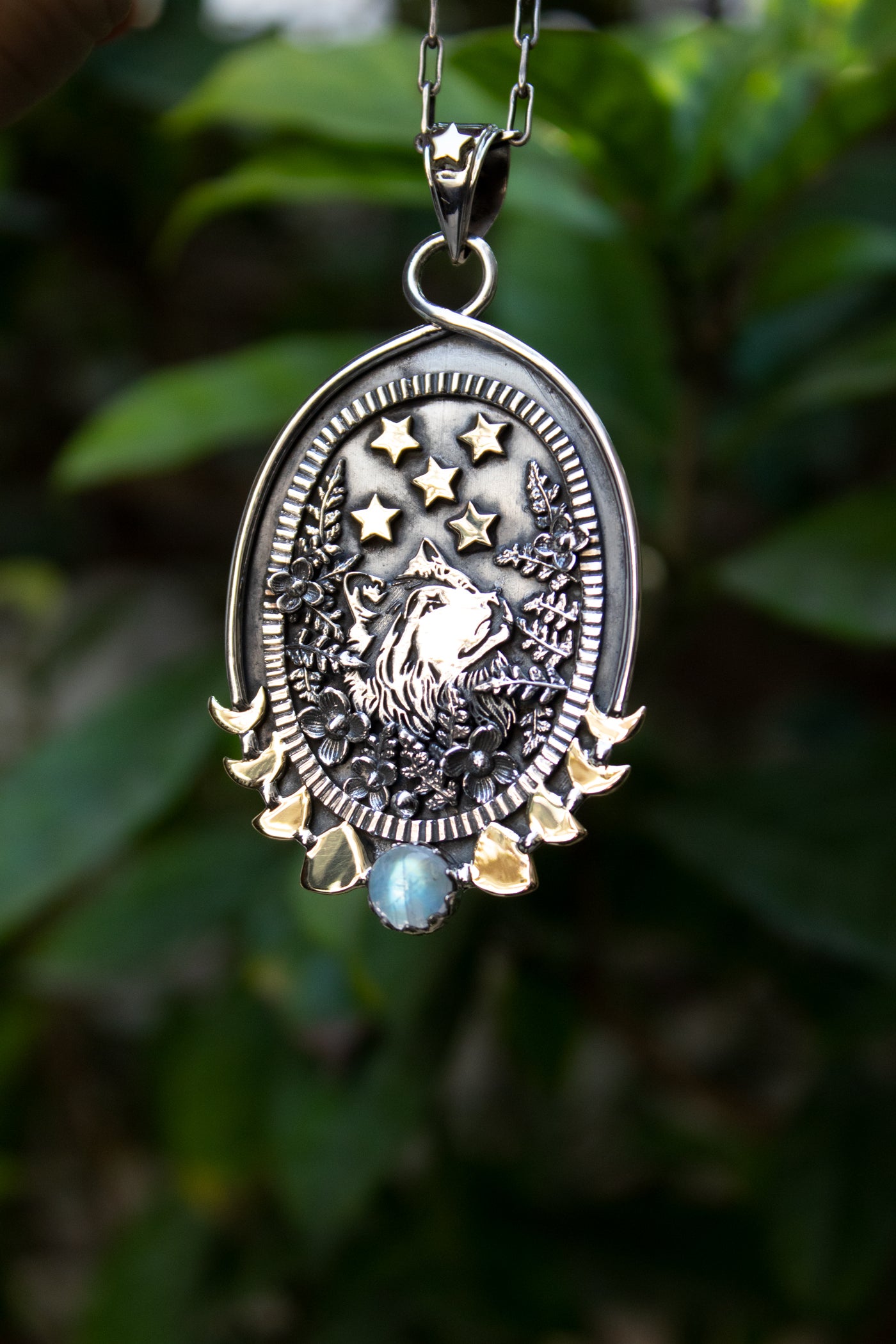 Stargazer of the Wild Woods: Wolf Pendant, AP-7723