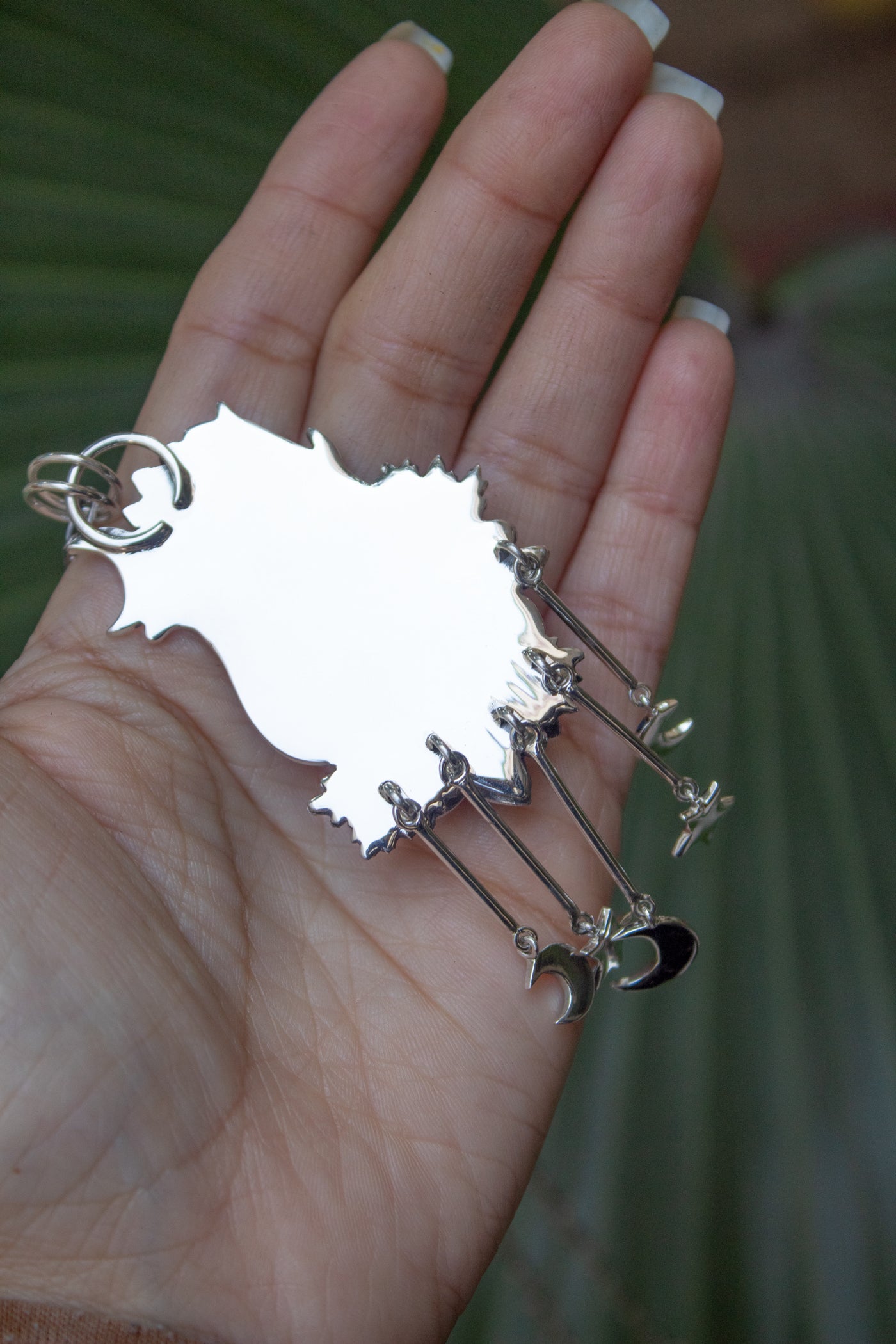 Moonlit Forest Cat — Turquoise & Silver Pendant, AP-7724