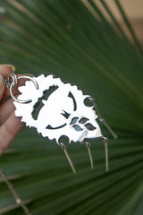 Whispers of the Forest Moon — Butterfly & Prehnite Pendant, AP-7725