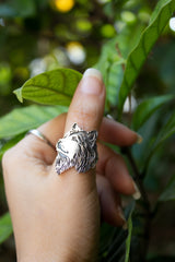 Lone Wolf Guardian – Sterling Silver Ring, AR-7715