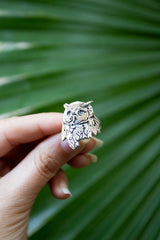Silent Owl Wisdom – Sterling Silver Ring, AR-7716
