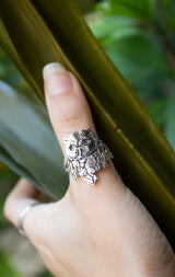 Silent Owl Wisdom – Sterling Silver Ring, AR-7716