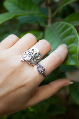 Silent Owl Wisdom – Sterling Silver Ring, AR-7716