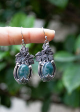 Maple Grove: Moss Agate Earrings, AE- 7267