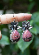 Rhodonite Earrings, AE-7252