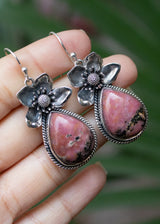 Rhodonite Earrings, AE-7252