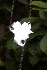 Moonlit Fern Whisper — Charoite & Moonstone Butterfly Pendant Necklace, AP-7743