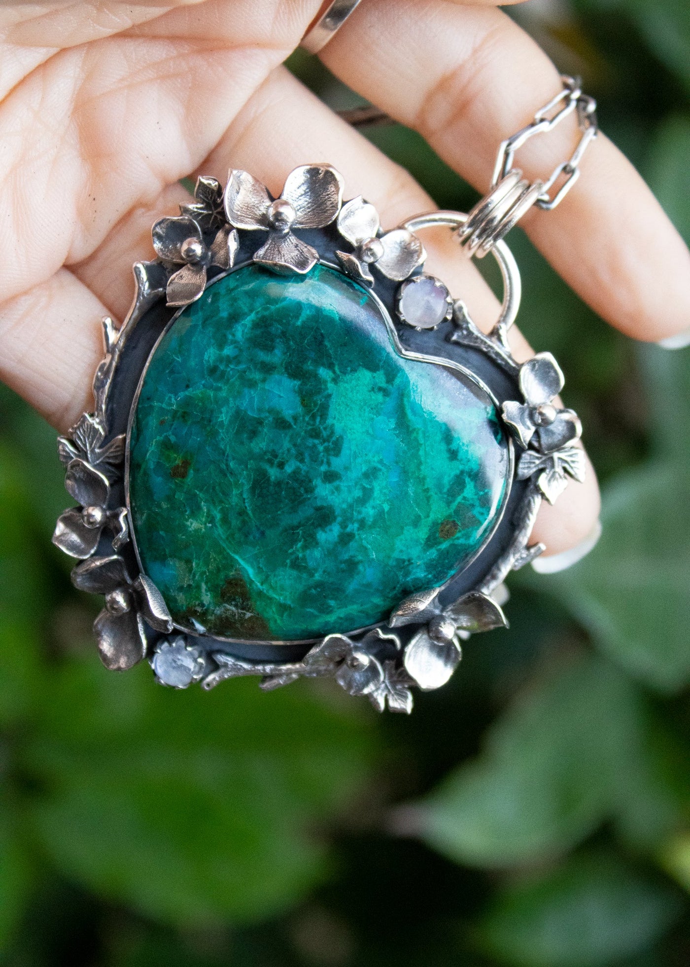 Heart of Nature: Chrysocolla Pendant, AP- 7275