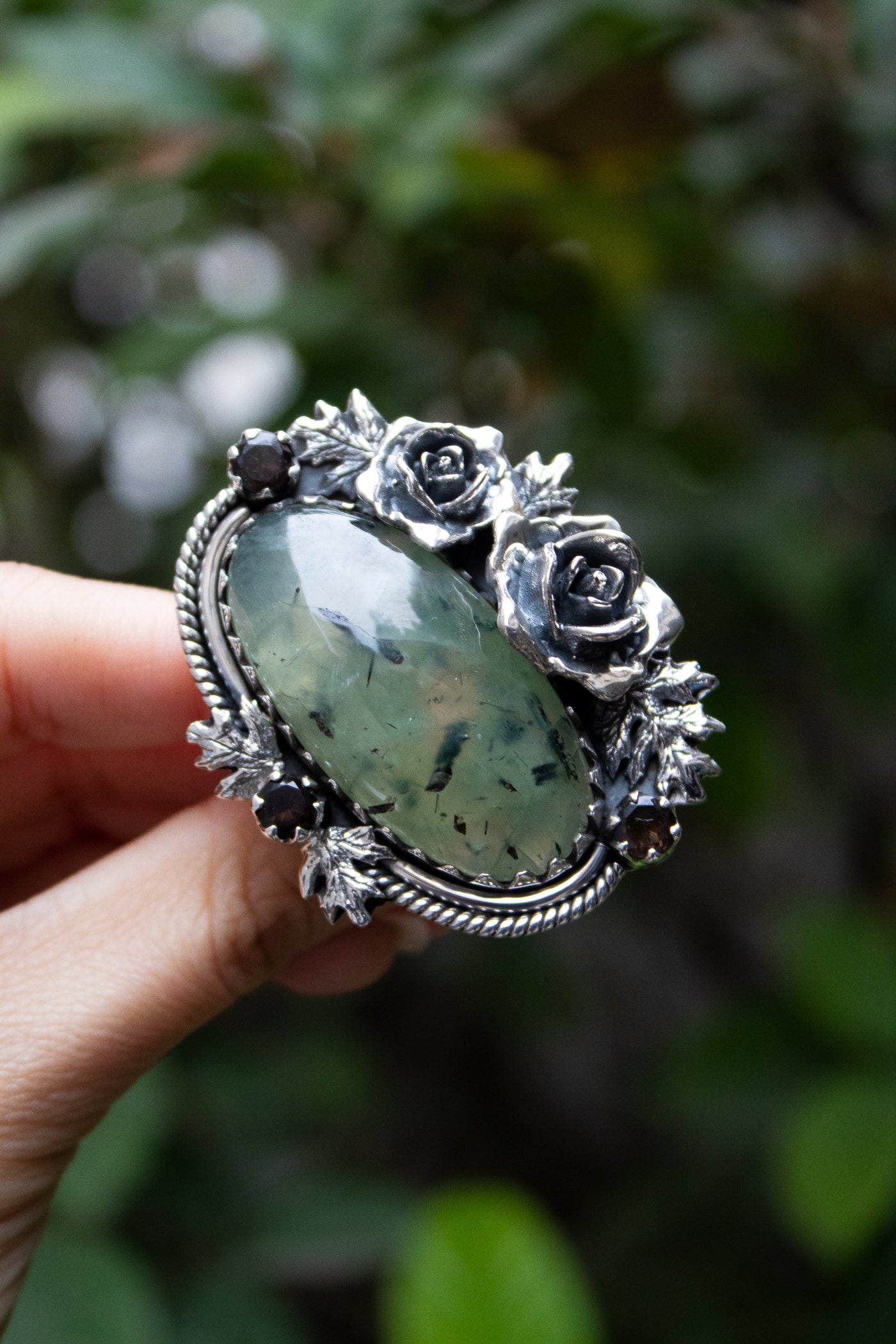 Forest Veil — Prehnite Ring, AR- 7745