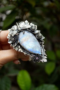Moonlit Garden Flight — Moonstone Statement Ring, AR-7746