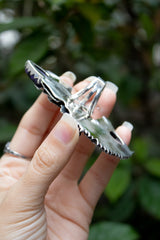 Wild Fern Muse — Charoite Statement Ring, AR-7741