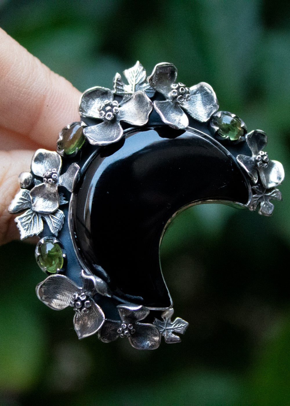 Half Moon Black Onyx Ring, AR-7312