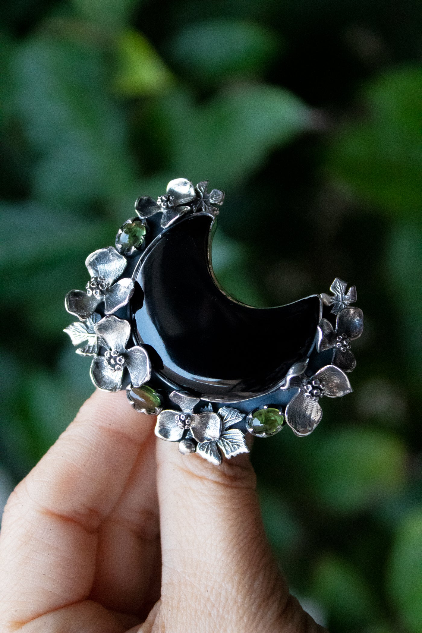 Half Moon Black Onyx Ring, AR-7312