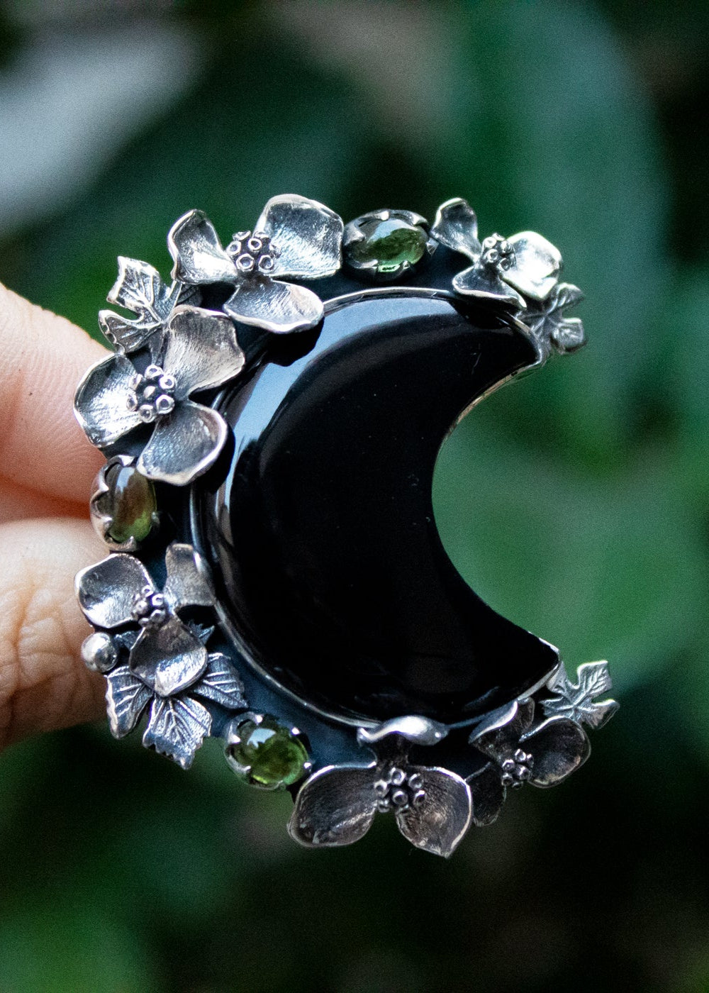 Half Moon Black Onyx Ring, AR-7312