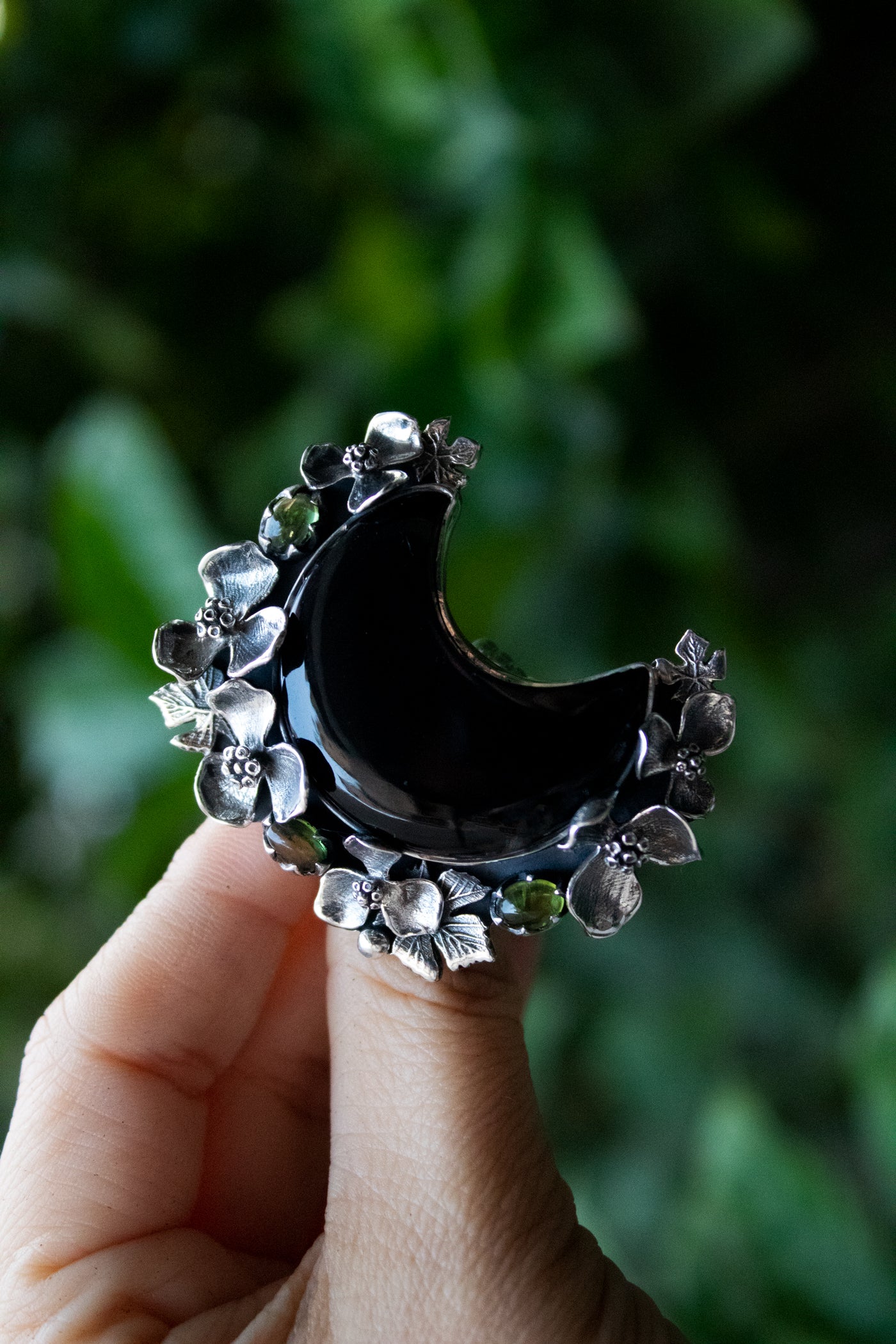 Half Moon Black Onyx Ring, AR-7312