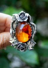 Serpent Bloom: Amber Ring, AR- 7280