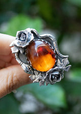 Serpent Bloom: Amber Ring, AR- 7280