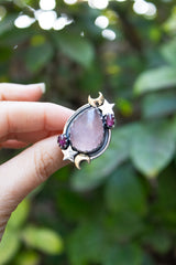 Starlit Blush — Rose Quartz & Pink Tourmaline Celestial Ring, AR-7728