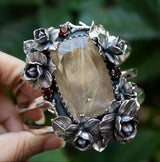 The Golden Radiance- Rutilated Quartz Cuff Bracelet AB-7282