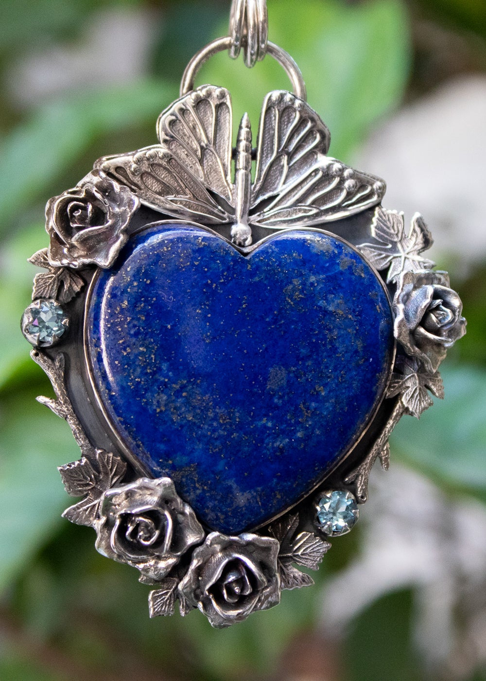 Lapis Lazuli Heart Pendant, AP-7285