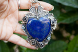 Lapis Lazuli Heart Pendant, AP-7285