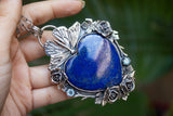 Lapis Lazuli Heart Pendant, AP-7285