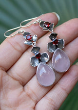 Rose Quartz Earrings, AE-7283