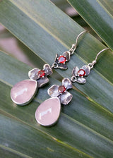 Rose Quartz Earrings, AE-7283