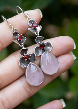 Rose Quartz Earrings, AE-7283