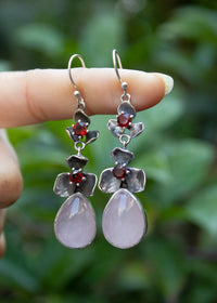 Rose Quartz Earrings, AE-7283
