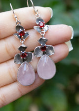 Rose Quartz Earrings, AE-7283