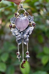 Rose Quartz Heart Pendant, AP-7742