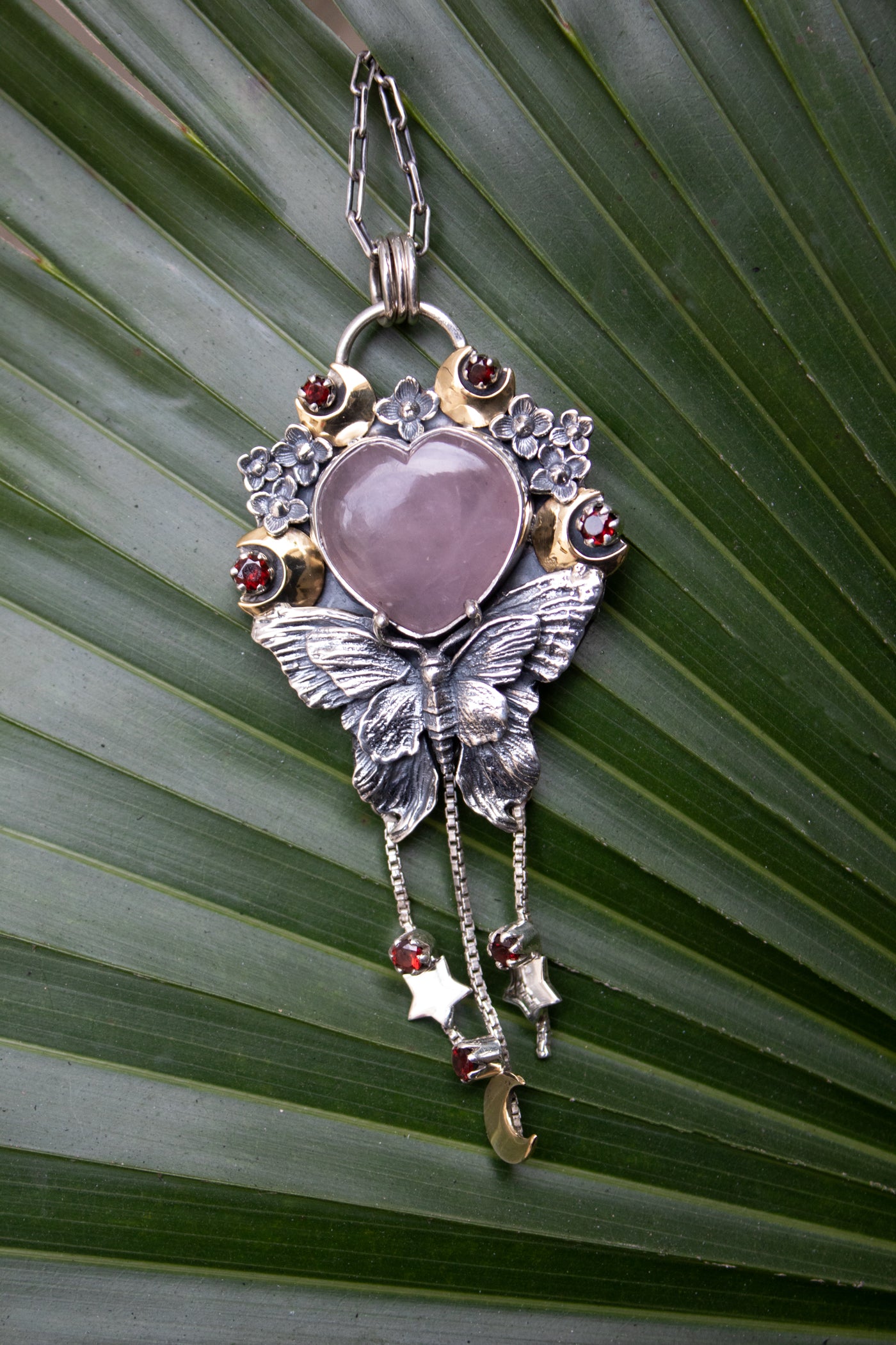 Rose Quartz Heart Pendant, AP-7742