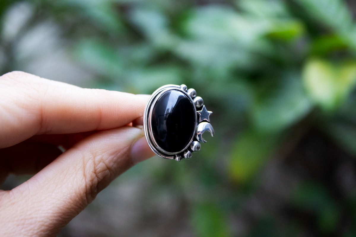 Luminous Night Ring Black Onyx, AR-7091