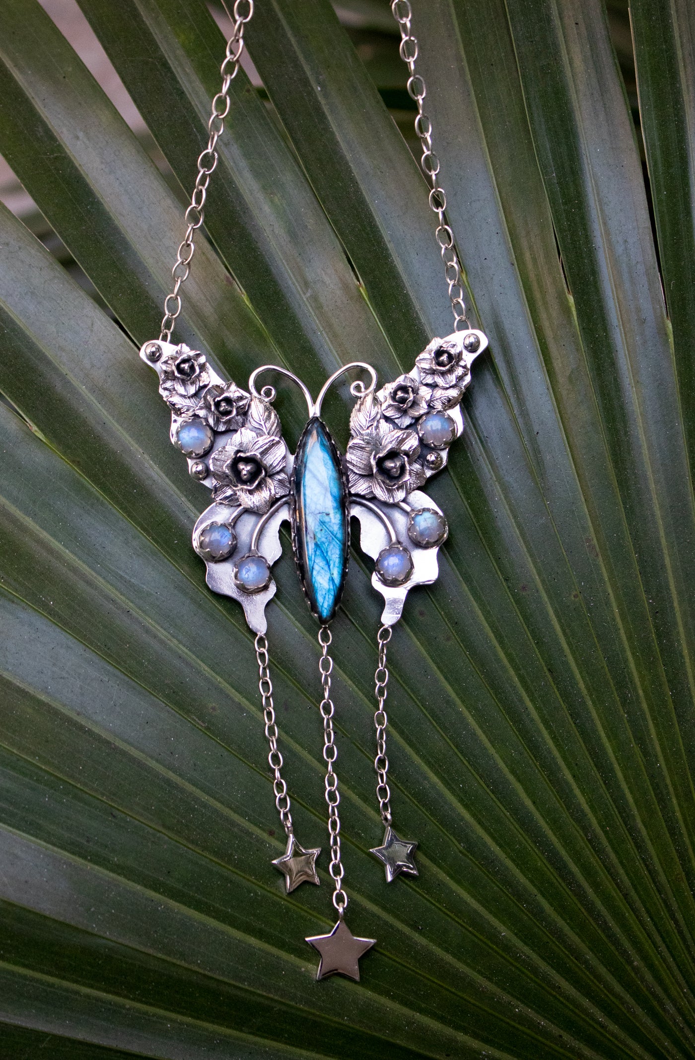 Labradorite Butterfly Necklace, AP-7297